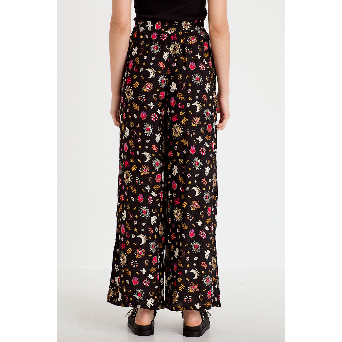 Pantalon large taille standard noir, CACHE CACHE
