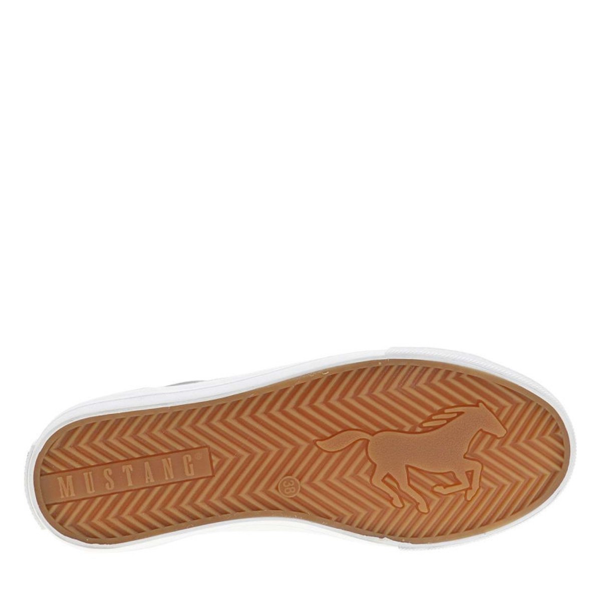 Tennis grises à semelle plate avec des lacets et un zip latéral gris, MUSTANG