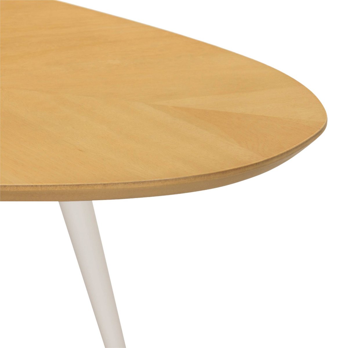 Table basse organique décor bois placage manguier piètement acier VANYA naturel, SWEEEK