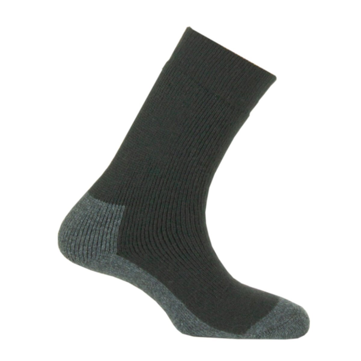 Pack de 2 mi-chaussettes toute bouclette à base de laine noir gris, KINDY