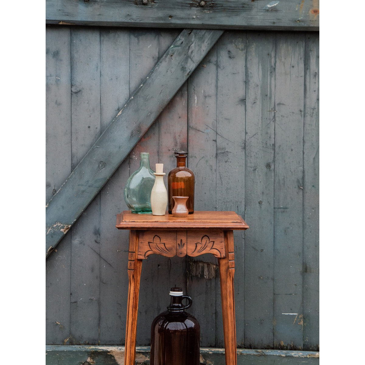 Table d'appoint en bois Francine N°170 - Bon état bois, DEBONGOUT