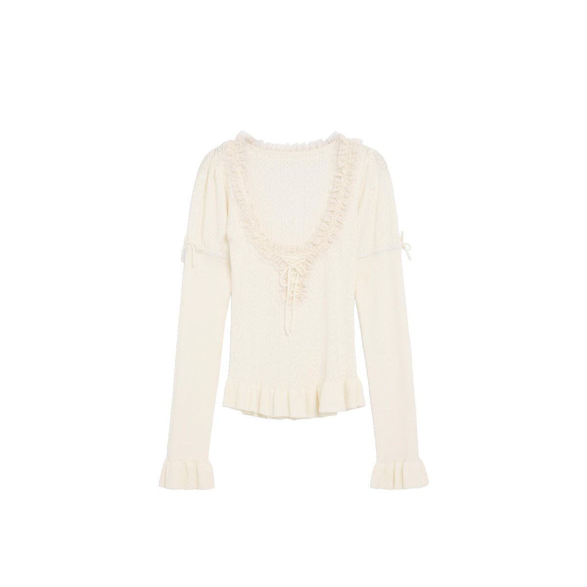 pull côtelé en maille fine beige, DESIGUAL
