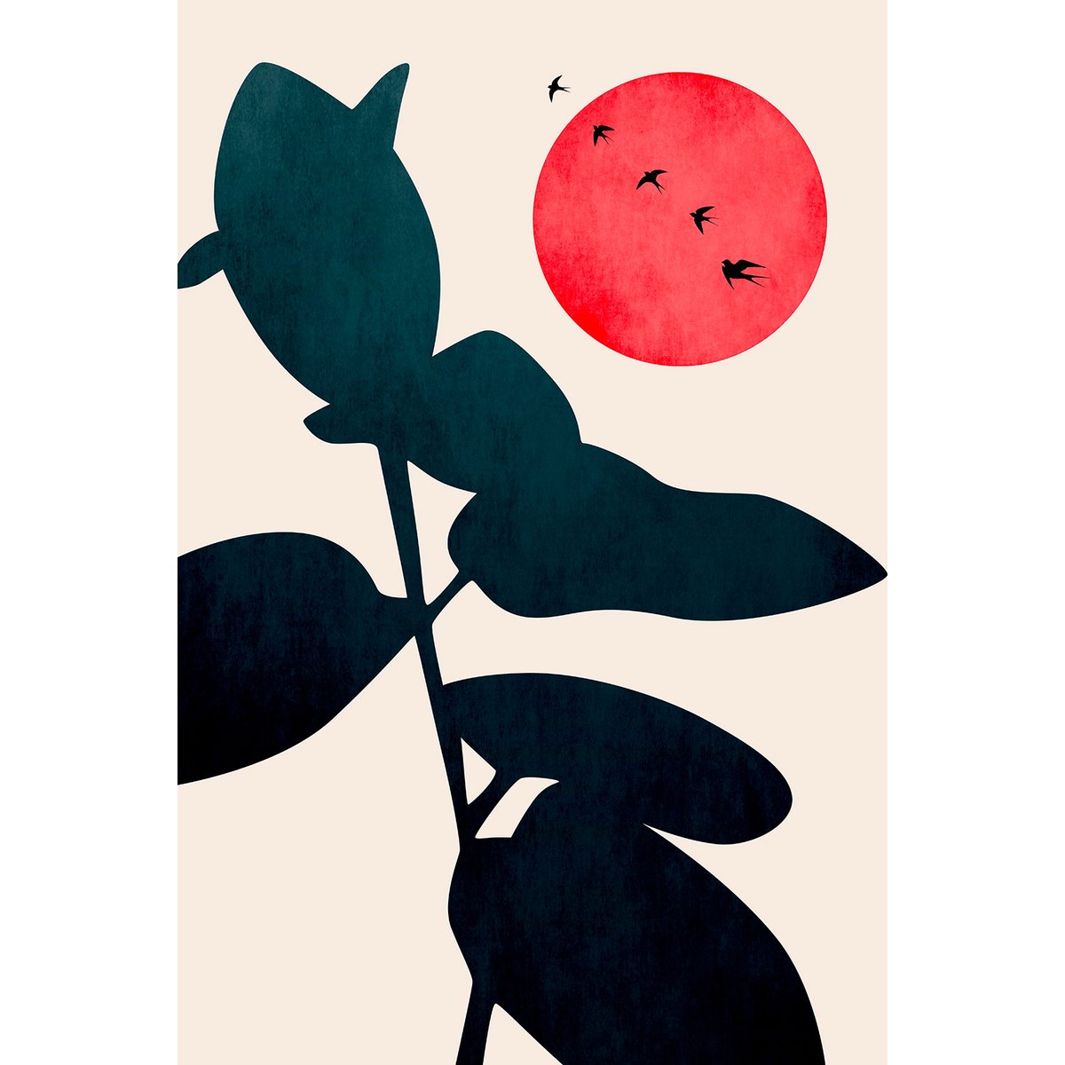 Tableau Coucher de lune tableau alu dibond, HEXOA