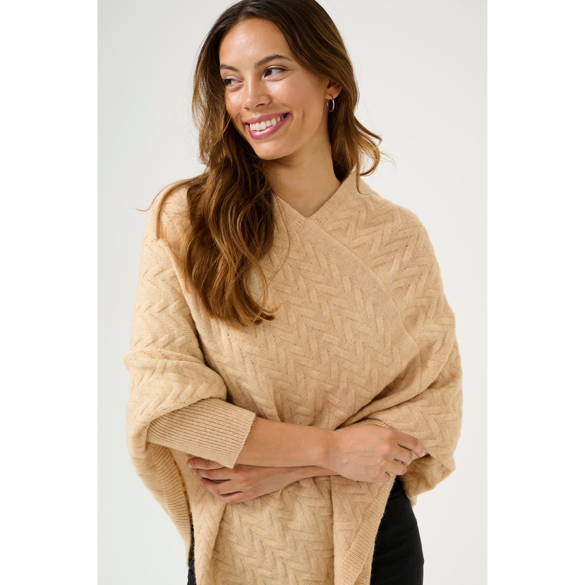 Poncho beige sand dollar, KAFFE
