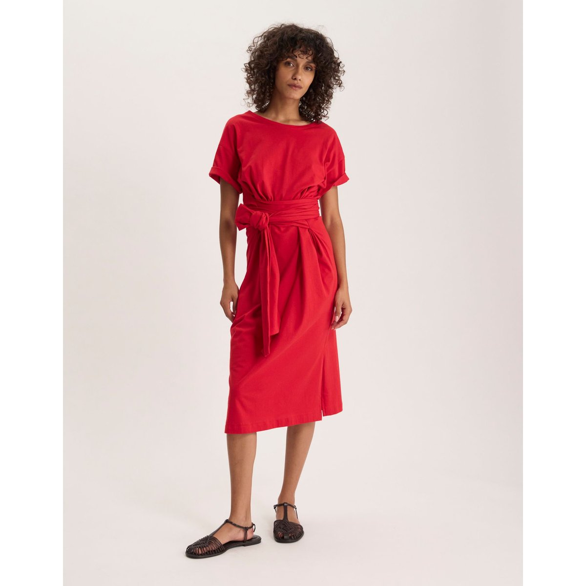 Robe Jeanette en coton rouge, INES DE LA FRESSANGE PARIS