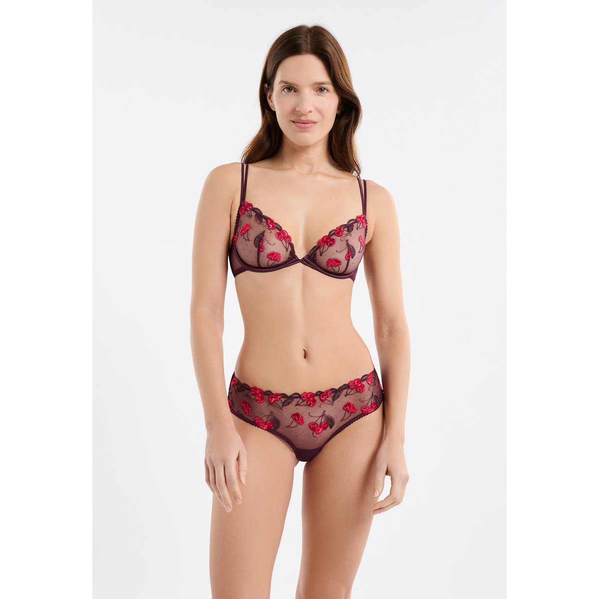 Hipster à motifs cerises ITS CHERRY prune, ETAM