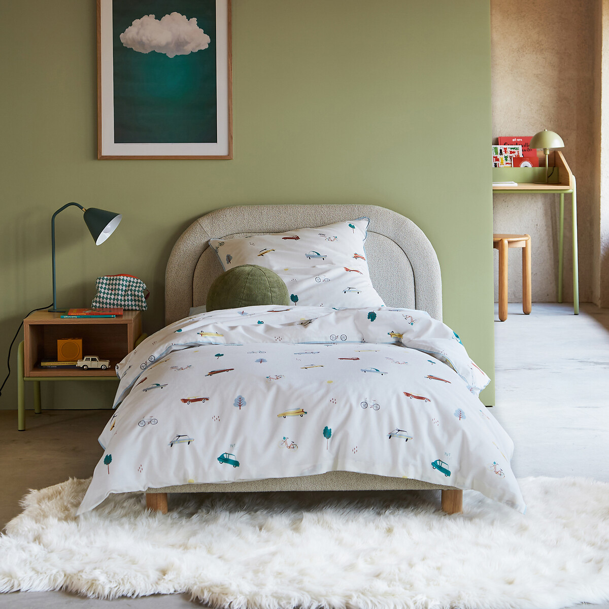 Parure de lit 50% coton recyclé, Emiliano imprimé, LA REDOUTE INTERIEURS