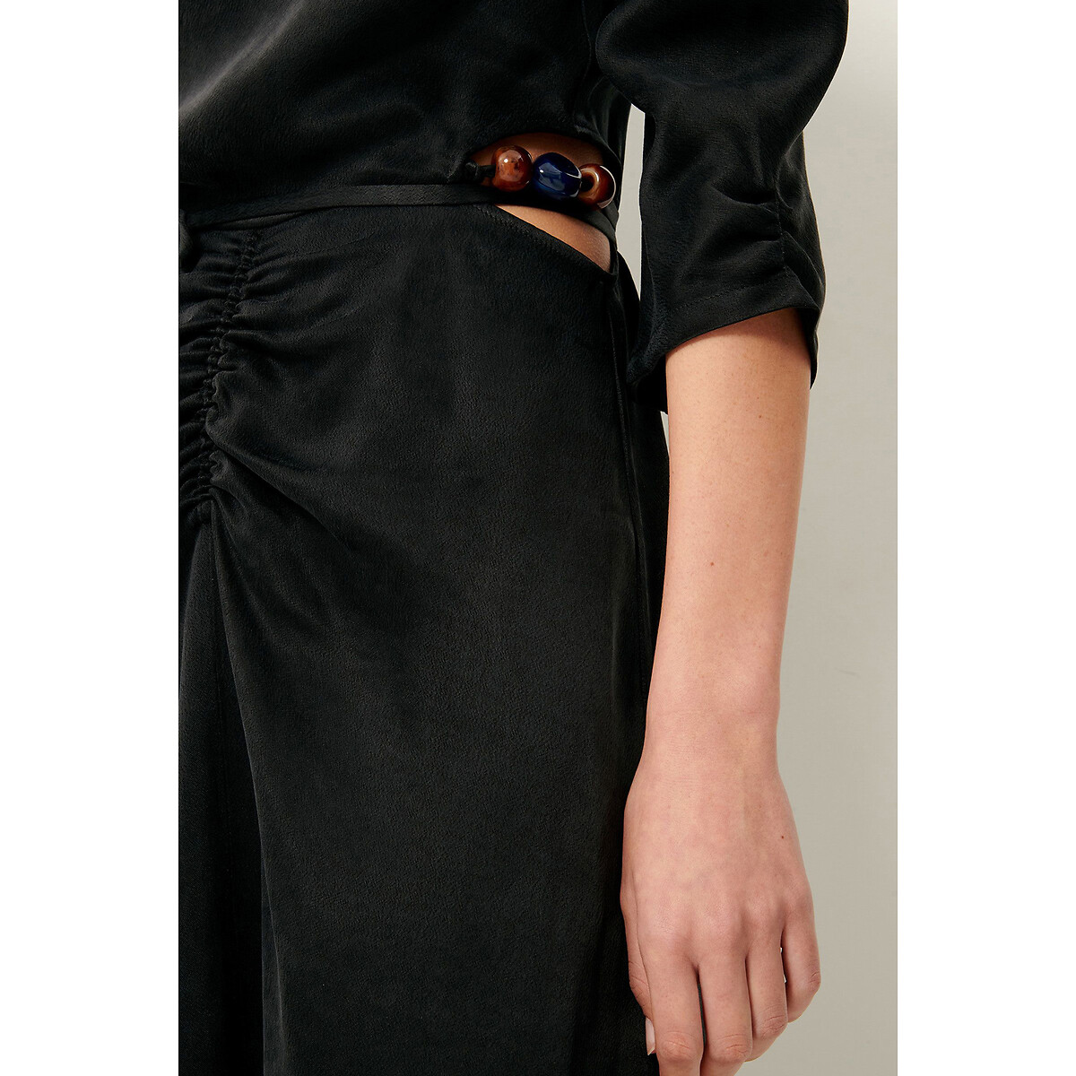 Robe midi Velvettes noir, SESSUN