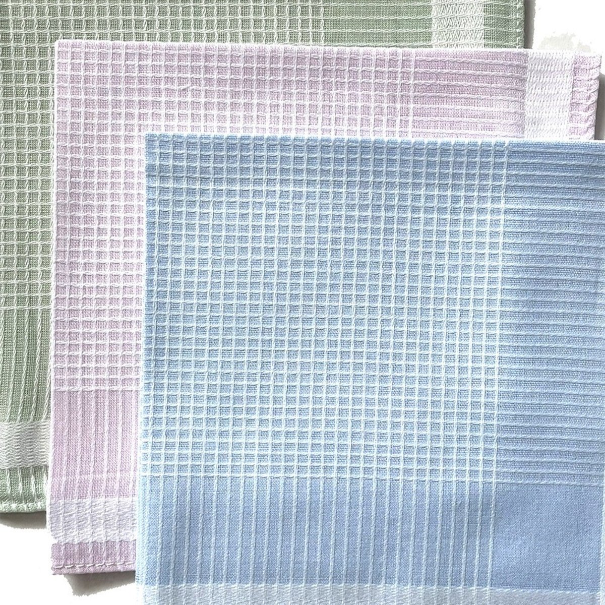 Lot de 12 mouchoirs dame pastel 29x29  100% coton rose, DECORATIE
