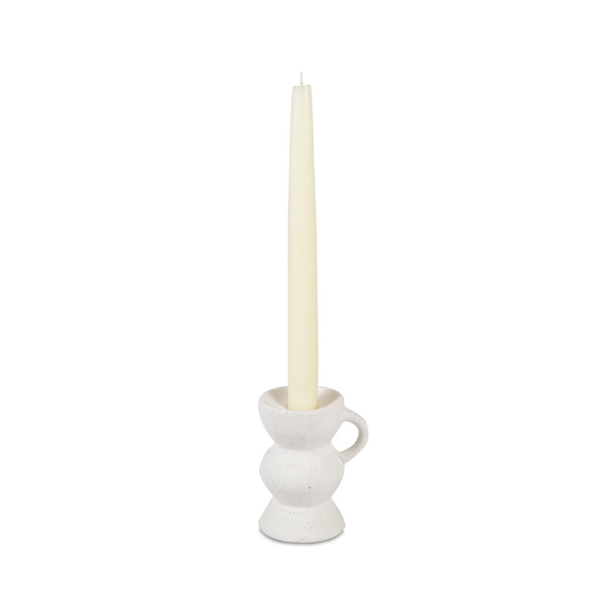 Bougeoir - Céramique blanche - CLEO blanc, MAISON AUBERTIN