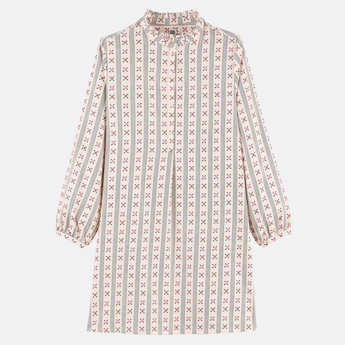 Chemise de nuit en flanelle, imprimé fleurs imprimé floral, LA REDOUTE COLLECTIONS