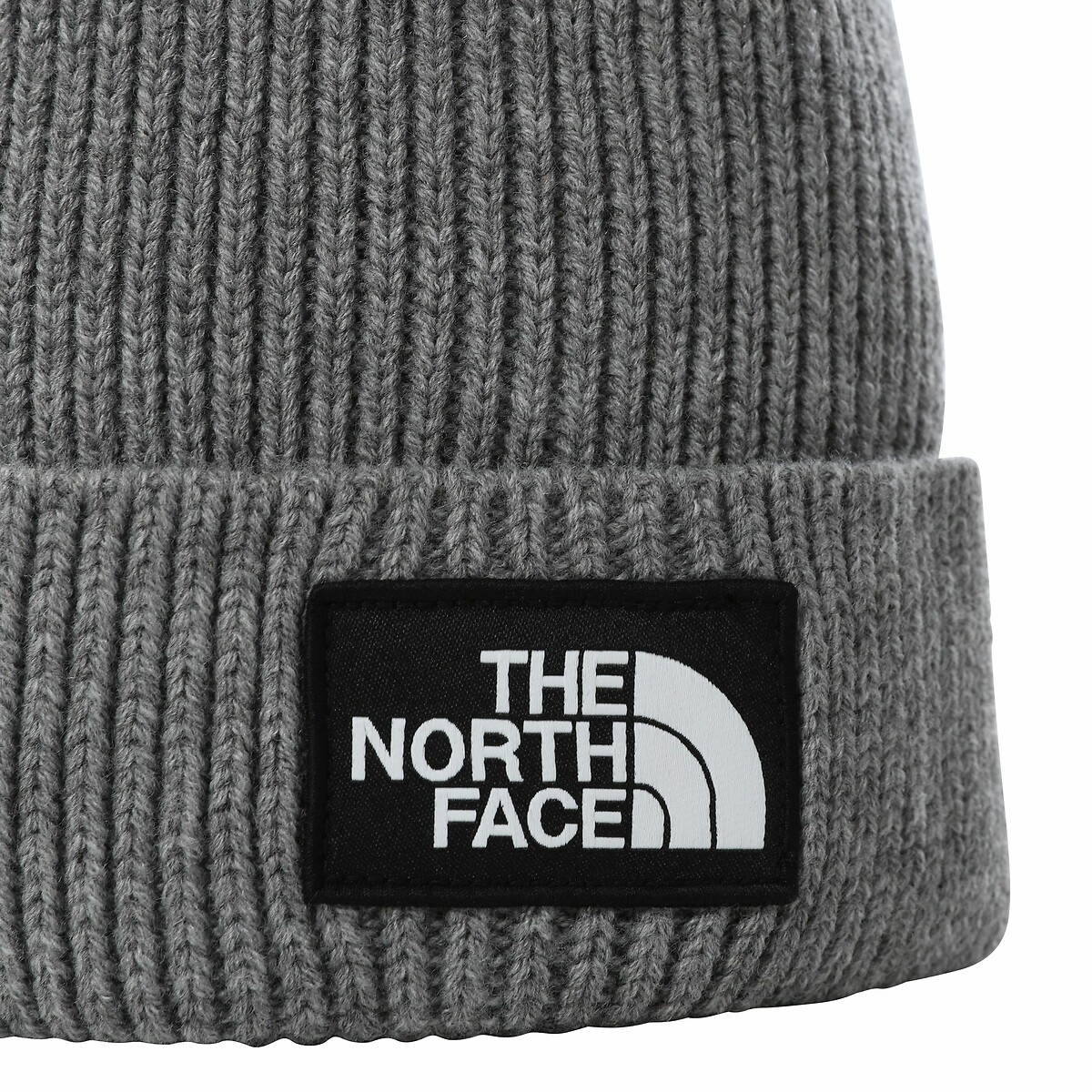 Bonnet à revers TNF LOGO BOX CUFFED gris, THE NORTH FACE