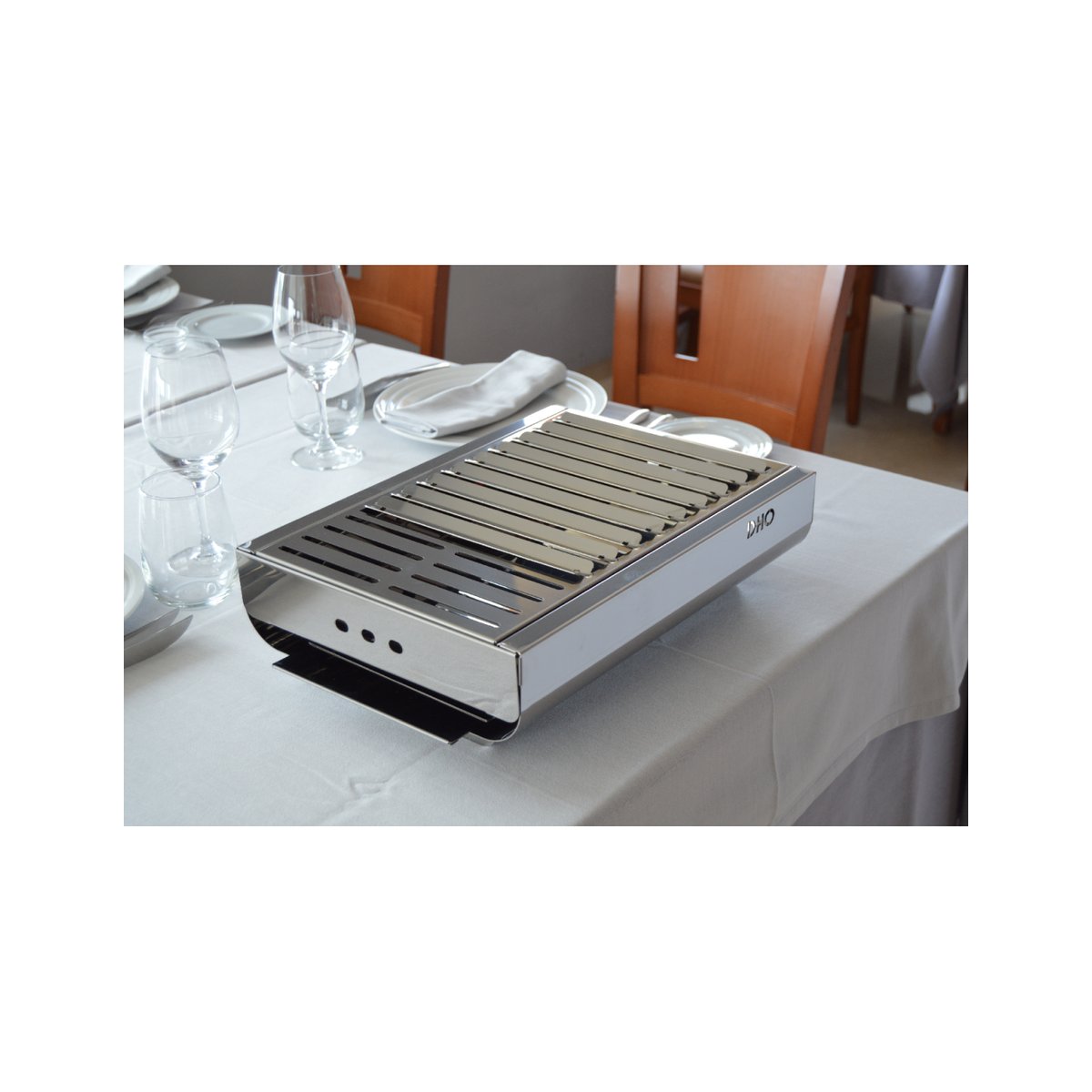 Barbecue portable compact au charbon TRENDY en acier inoxydable acier inoxydable, DON HIERRO