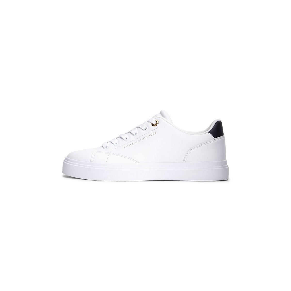Chic Leather Trainers white/black, TOMMY JEANS