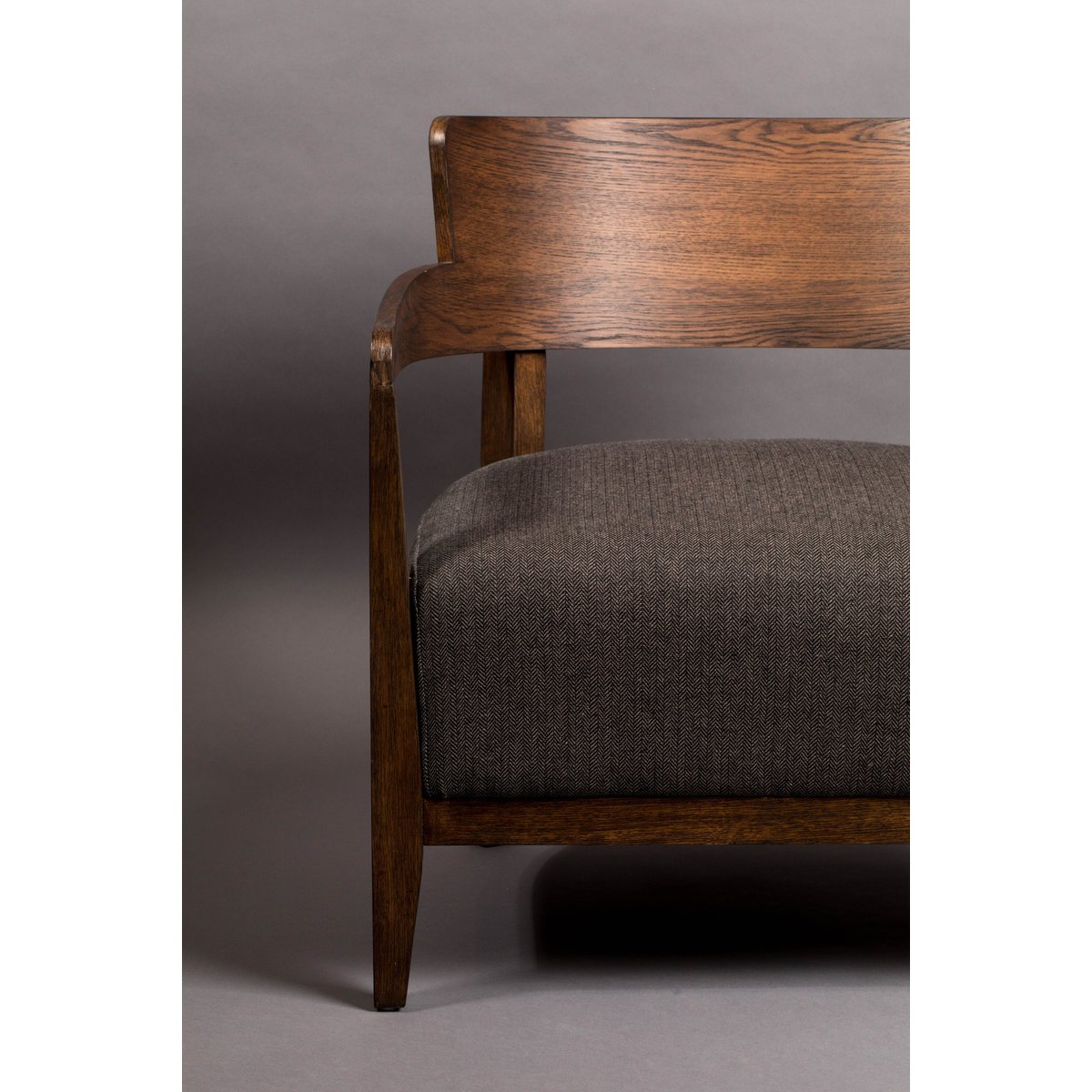Fauteuil en tissu DURAN bois fonce, DUTCHBONE