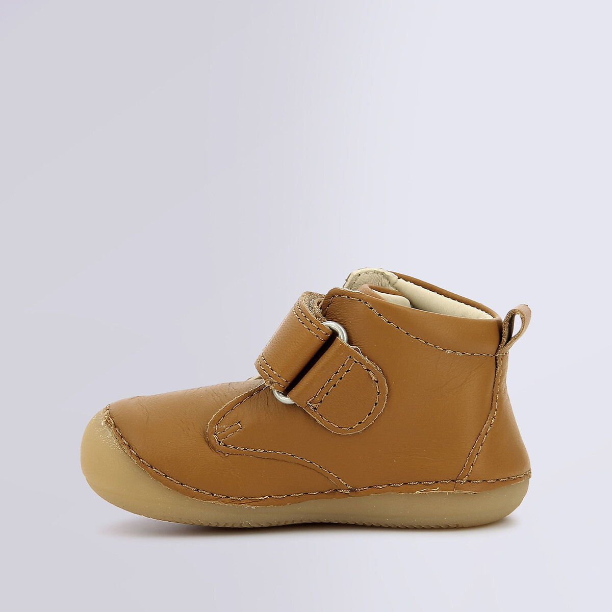 Scarpine primi passi patta a strappo Sabio cammello chiaro, KICKERS