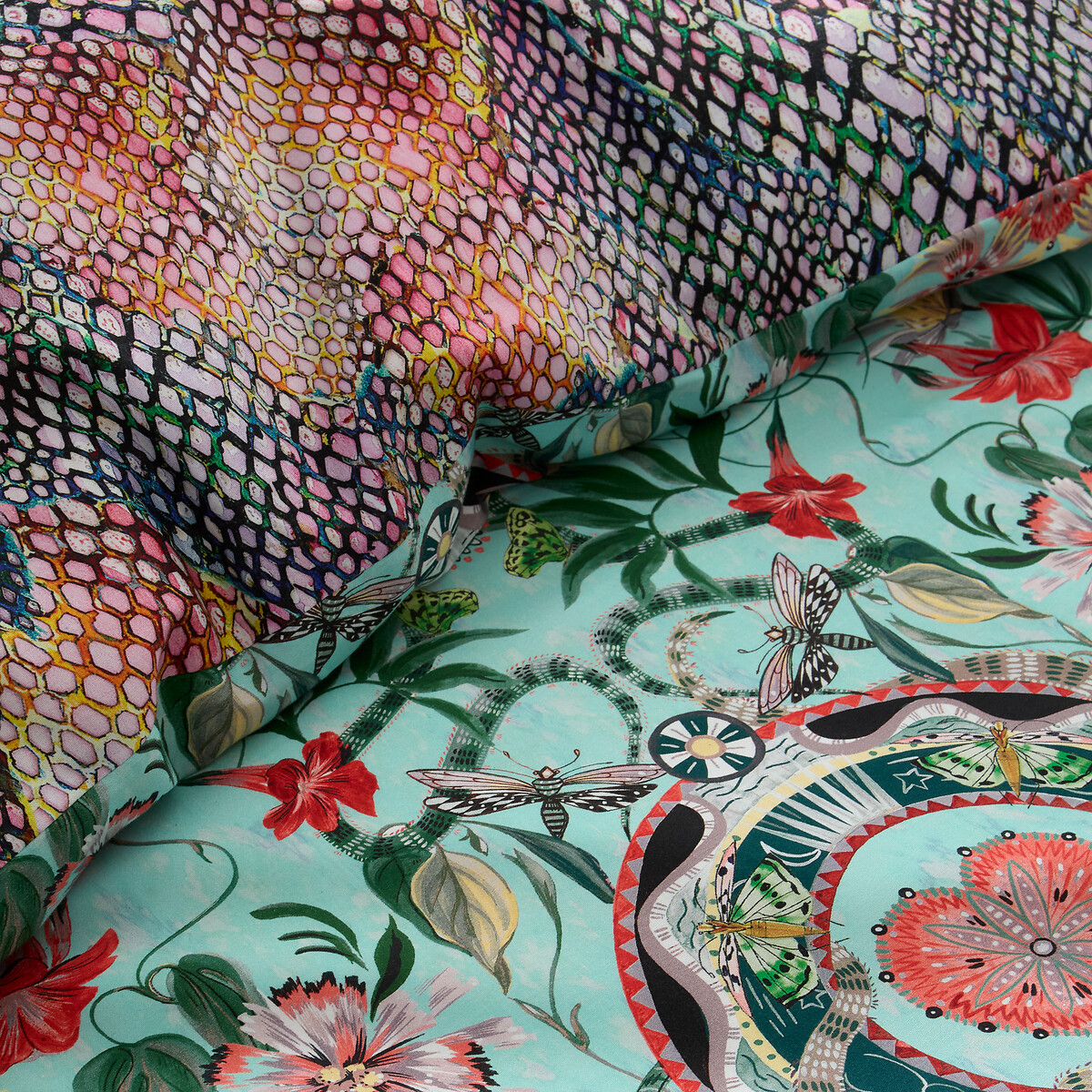 Mother Amazon 200 Thread Count Cotton Sateen Duvet Cover And Pillowcase Set green, MATTHEW WILLIAMSON