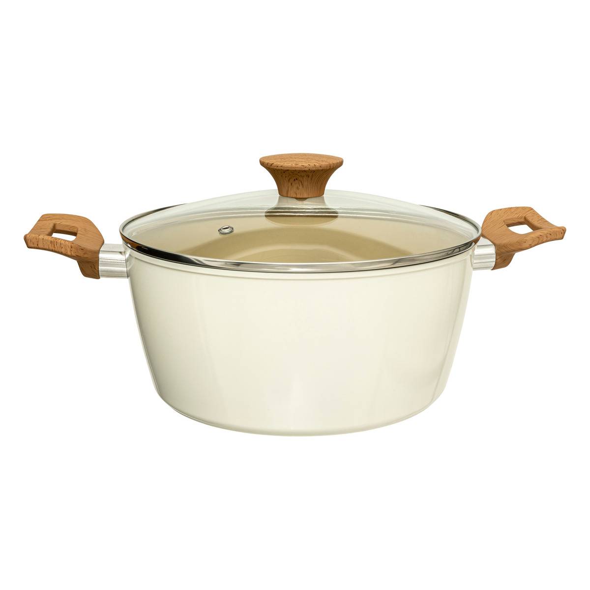 Faitout 24cm en aluminium forgé HARMONY beige, 5FIVE SIMPLY SMART