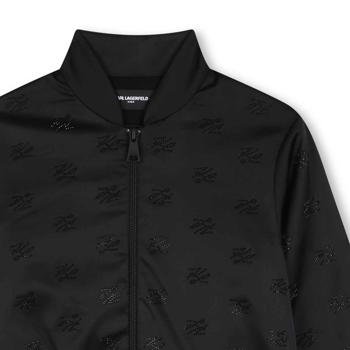 Cardigan en satin black, KARL LAGERFELD KIDS