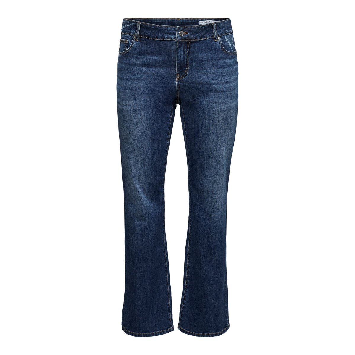 Jean À Coupe Large dark blue denim, VERO MODA