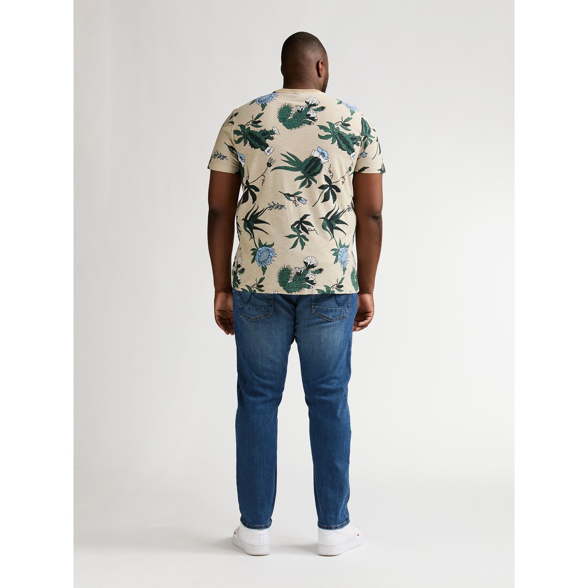 T-shirt imprimé all-over grande taille arenagris orange light tan, PETROL INDUSTRIES
