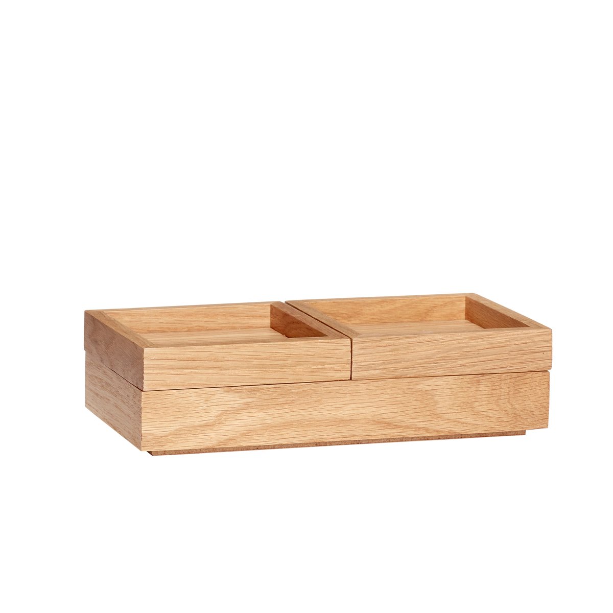 Boîte de rangement en placage de chêne et bois de chêne STAPLE naturel, HUBSCH
