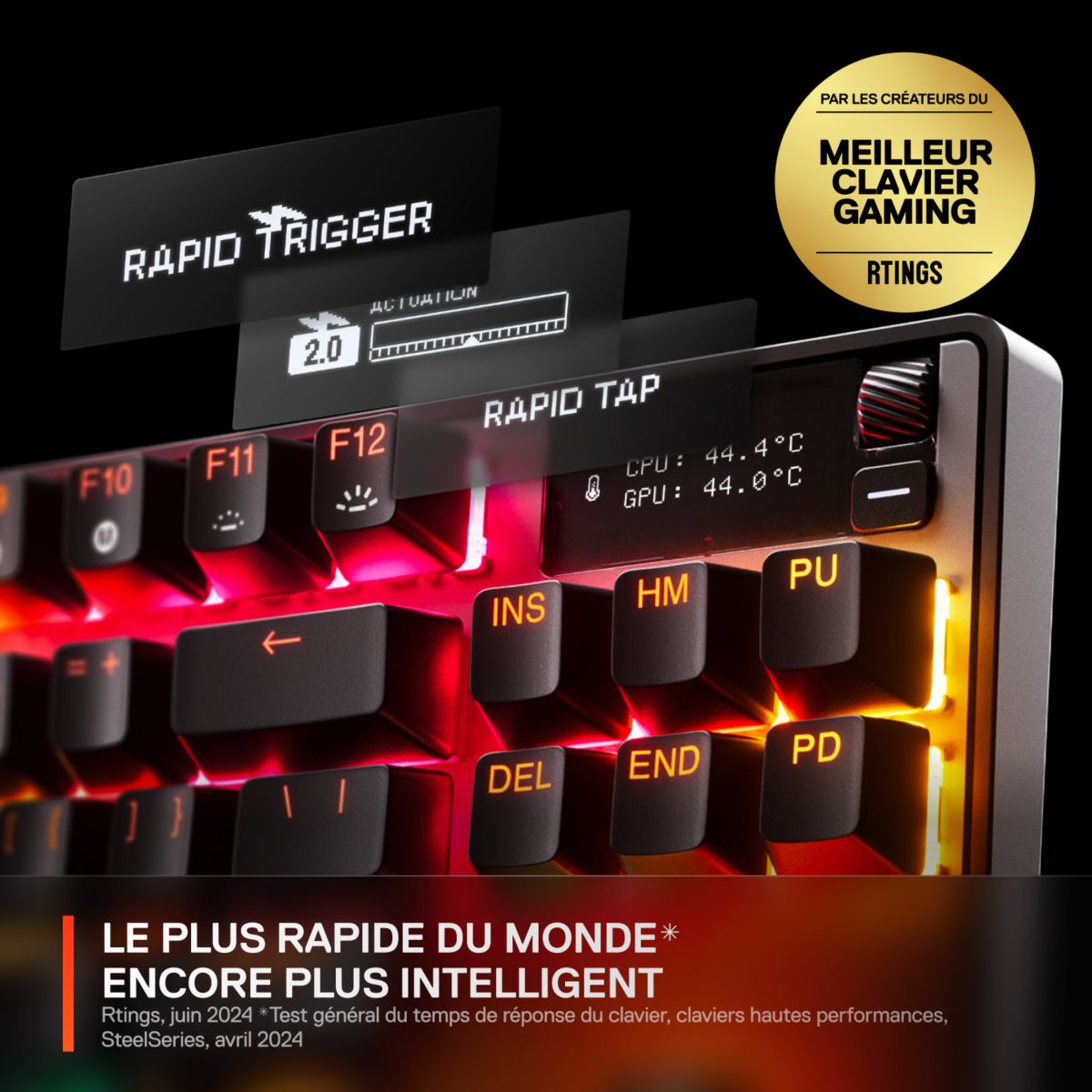 Clavier gamer sans fil APEX PRO TKL WL Gen 3 - FR couleur unique, STEELSERIES