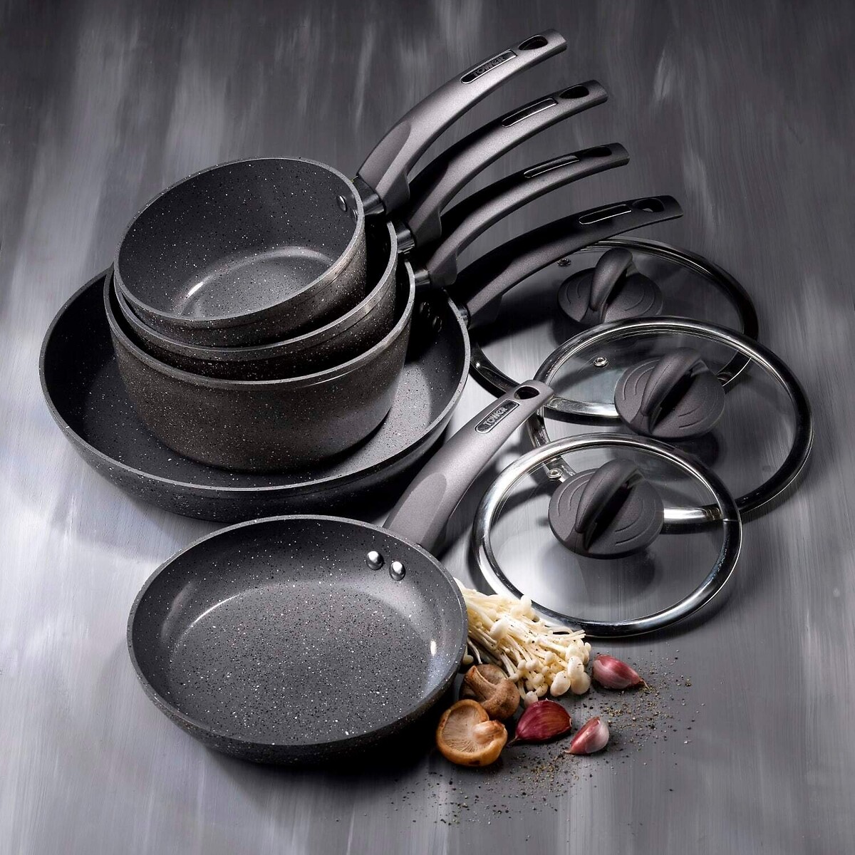 32cm Cerastone Forged Fry Pan with grey, TOWER