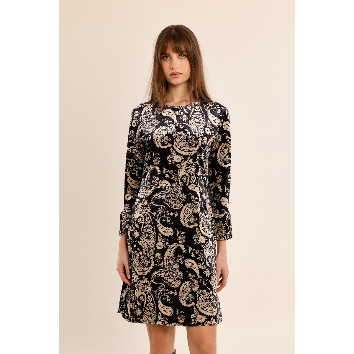 Robe courte, manches évasées noir, MOLLY BRACKEN