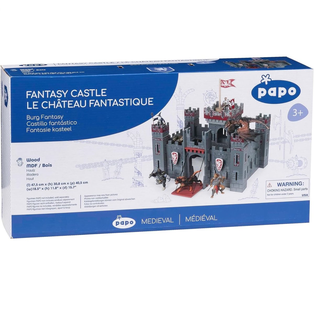 Le chateau fantastique gris, PAPO