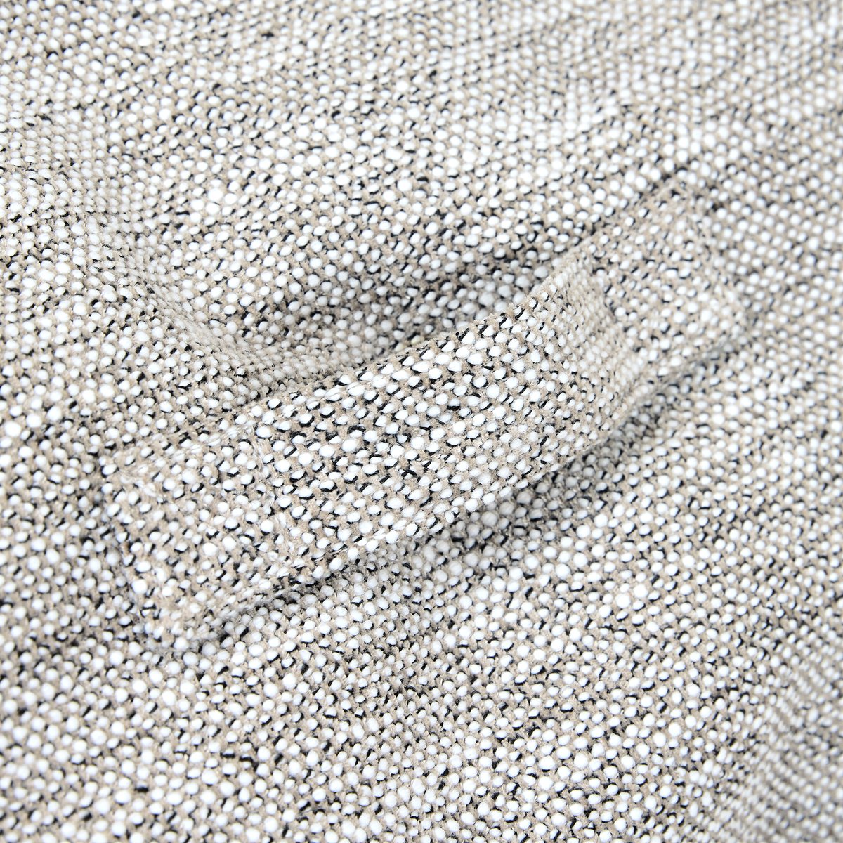 Pouf fauteuil salon en tissu tissé Oeko-Tex® - NATALIA naturel beige, ICON