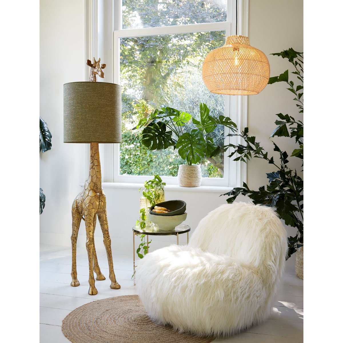 Suspension Rotan CHARITA naturel, LIGHT & LIVING