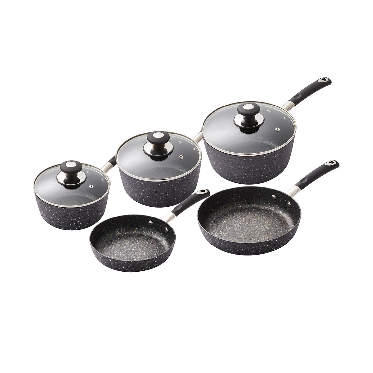 5-Piece Precision Pan Set black, TOWER