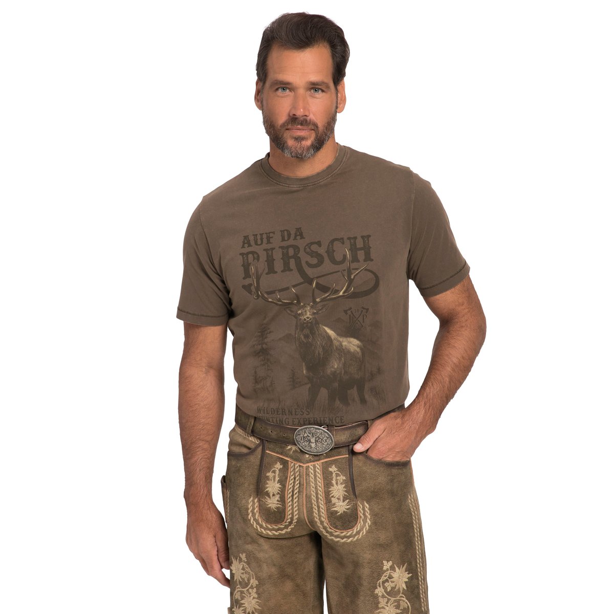 T-shirt à manches courtes brunâtre, JP1880