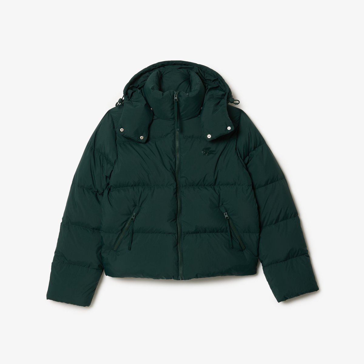 Doudoune à capuche relaxed fit duvet vert-yzp, LACOSTE