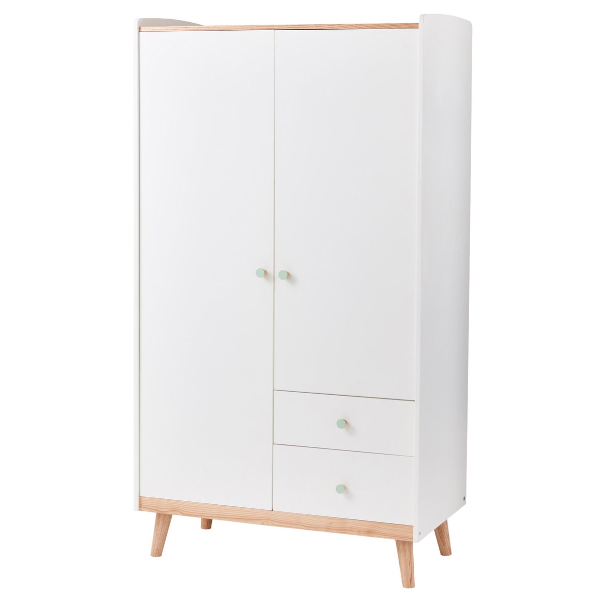 Armoire 2 portes LIGNE CONFETTI blanc, VERTBAUDET