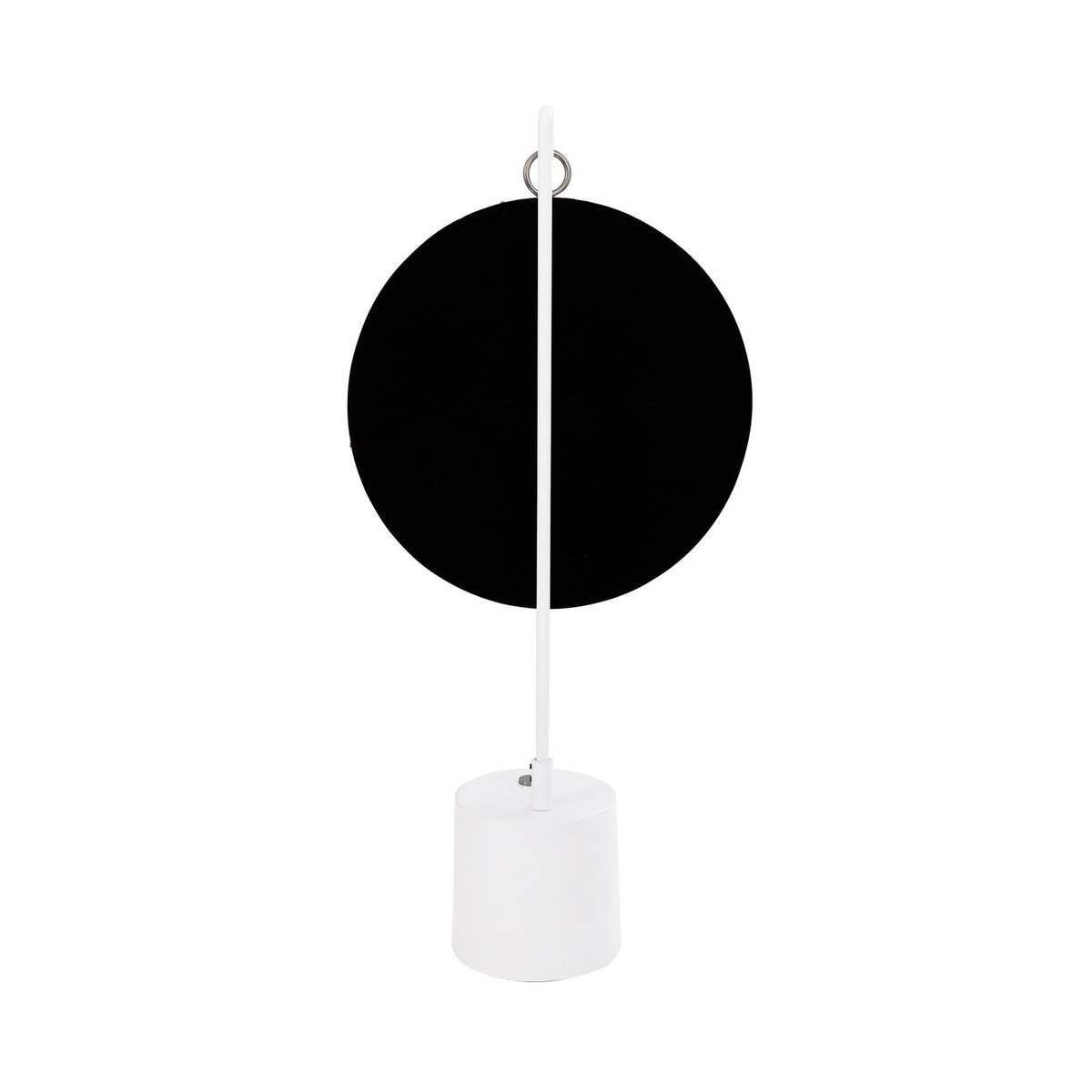 Miroir de table rond en acier Eleganca blanc, argent, ARTE ESPINA