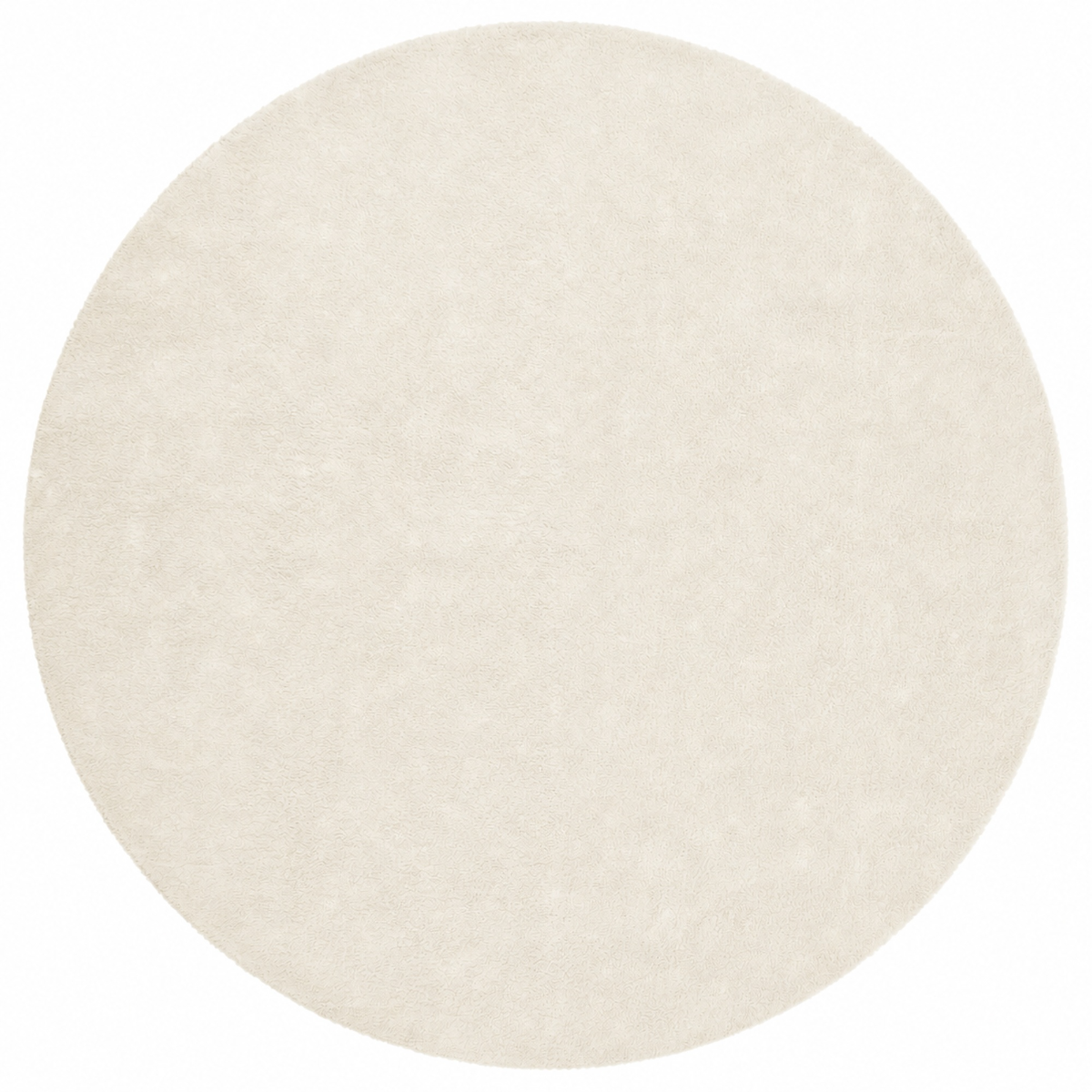 Tapis rond lavable imitation fourrure extra-doux SIBERIE beige, THE DECO FACTORY