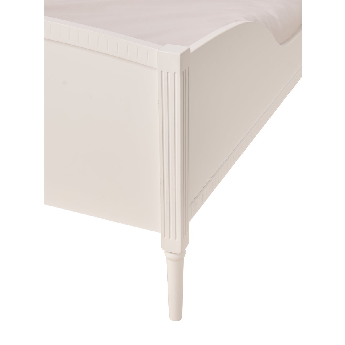 Lit enfant 90x200 cm avec moulure Canopée blanc, VERTBAUDET