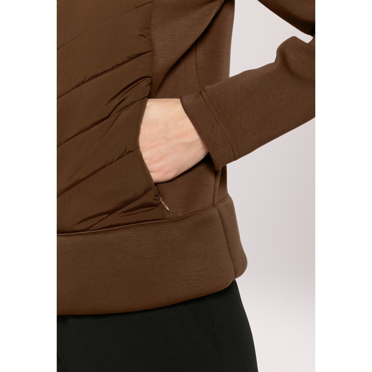 Veste matelassée à fermeture zippée dark coffee, BETTY BARCLAY