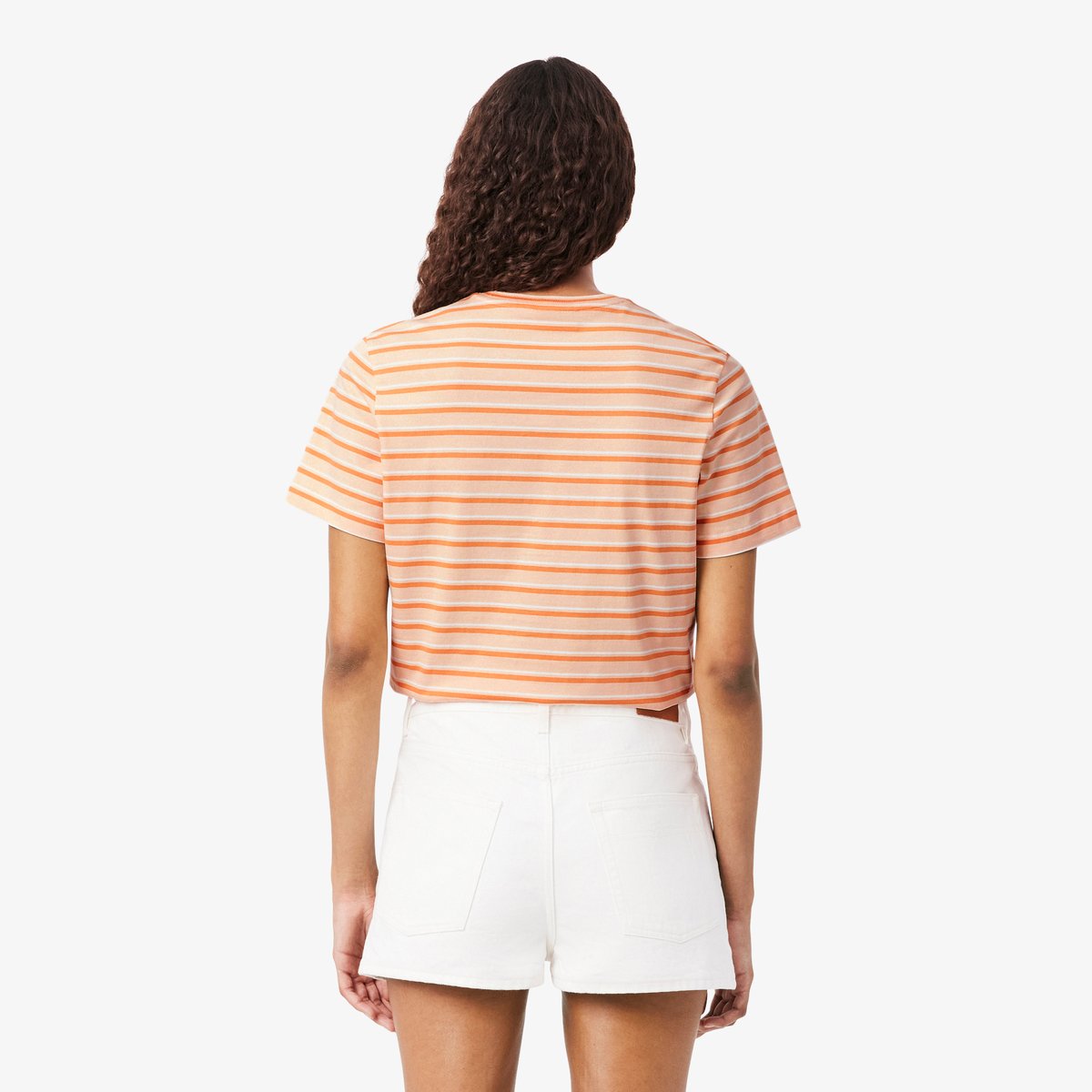 T-shirt jersey rayé rose-4aw, LACOSTE