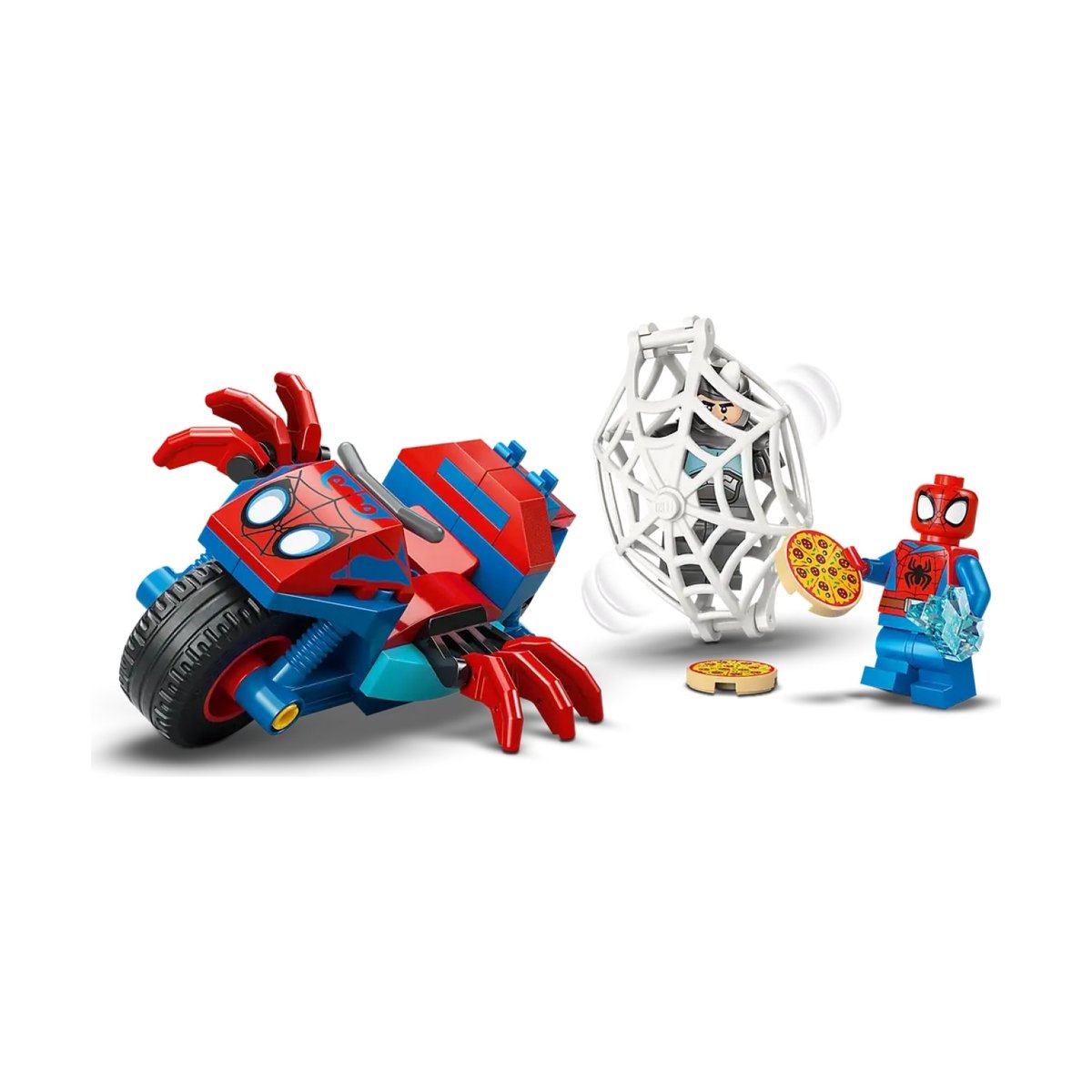 Spidey sur sa moto contre Rhino multicolore, LEGO