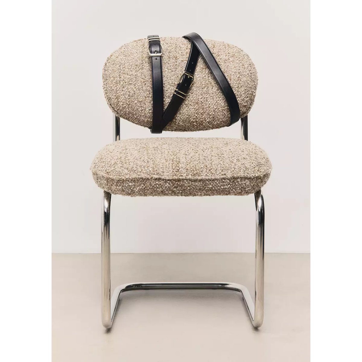Ceinture boucle carrée noir, MANGO