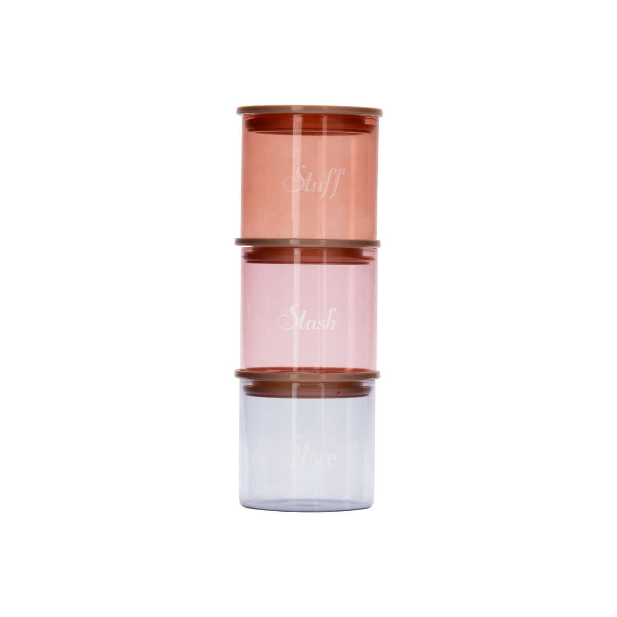 Set of 3 Stacking Storage Jars multi-coloured, YVONNE ELLEN