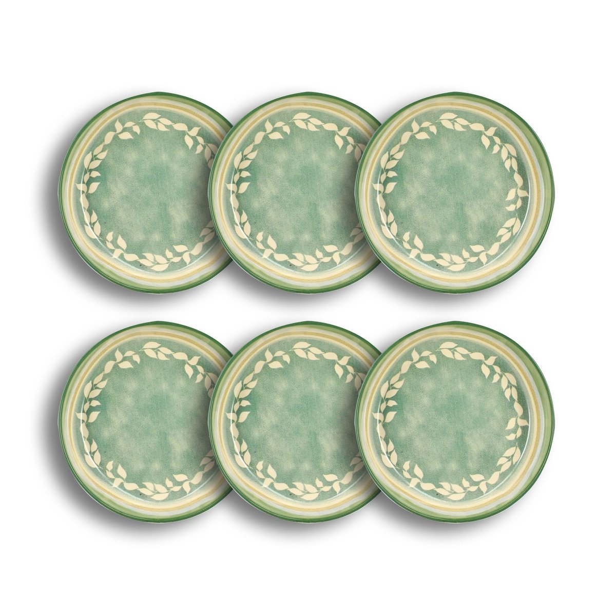 Lot de 6 coupelles en faience 16cm, CAPRIA vert, NOVASTYL