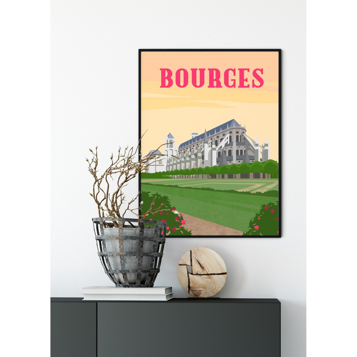 Affiche ville Bourges blanc, L'AFFICHERIE