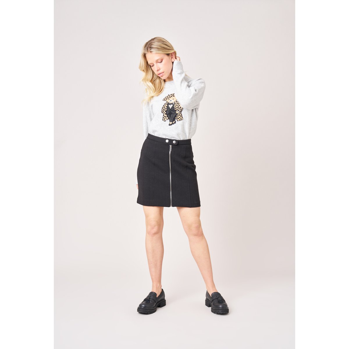 Jupe droite femme MARVA black, DEELUXE