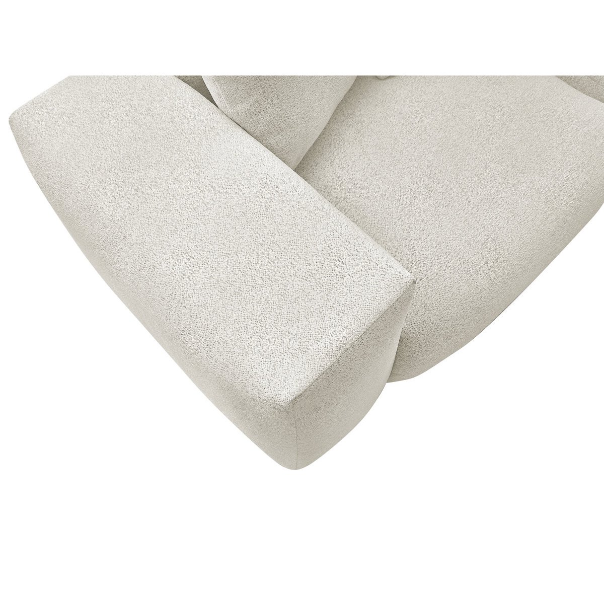 Canapé modulable 6 places en tissu chiné, VOLTAIRE blanc, BOBOCHIC