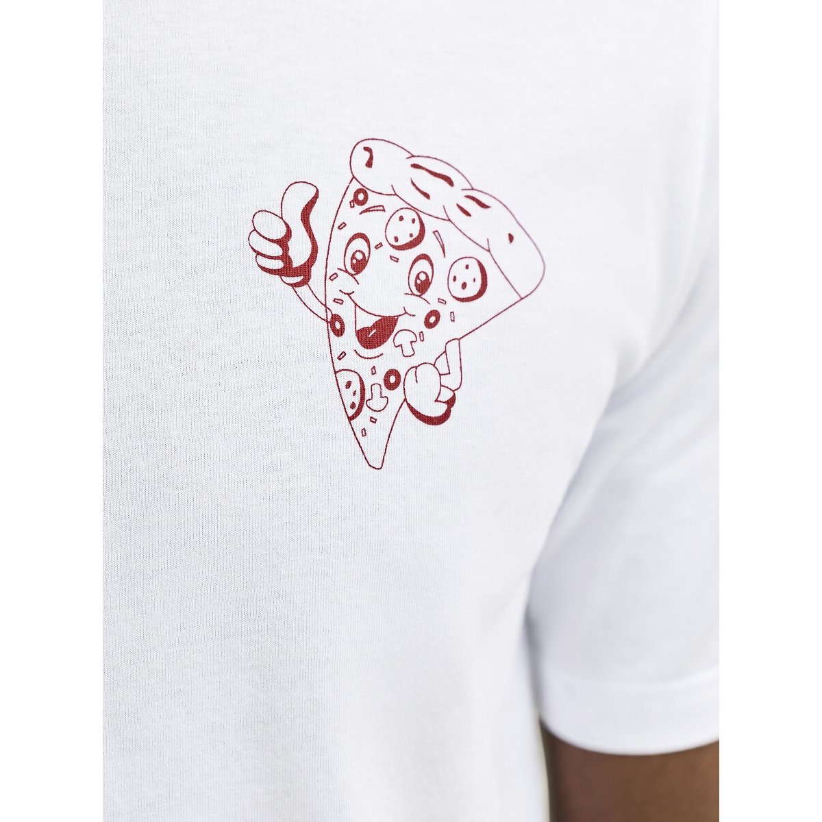 T-shirt com logótipo gráfico atrás, BREWY branco, JACK & JONES