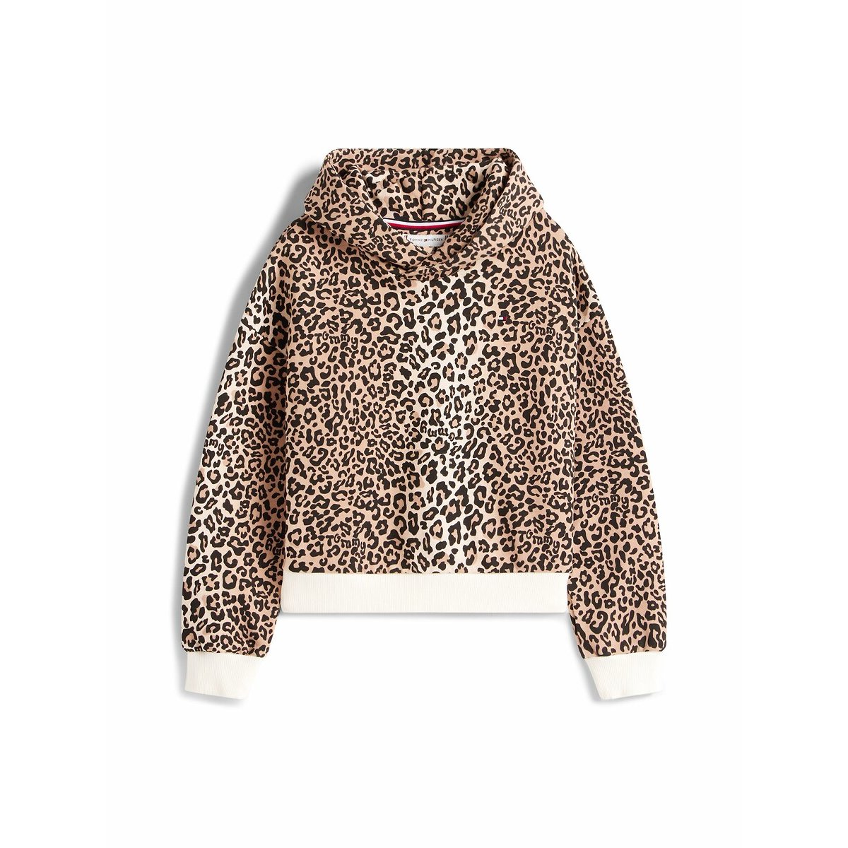 Hoodie met luipaardprint luipaardprint, TOMMY HILFIGER